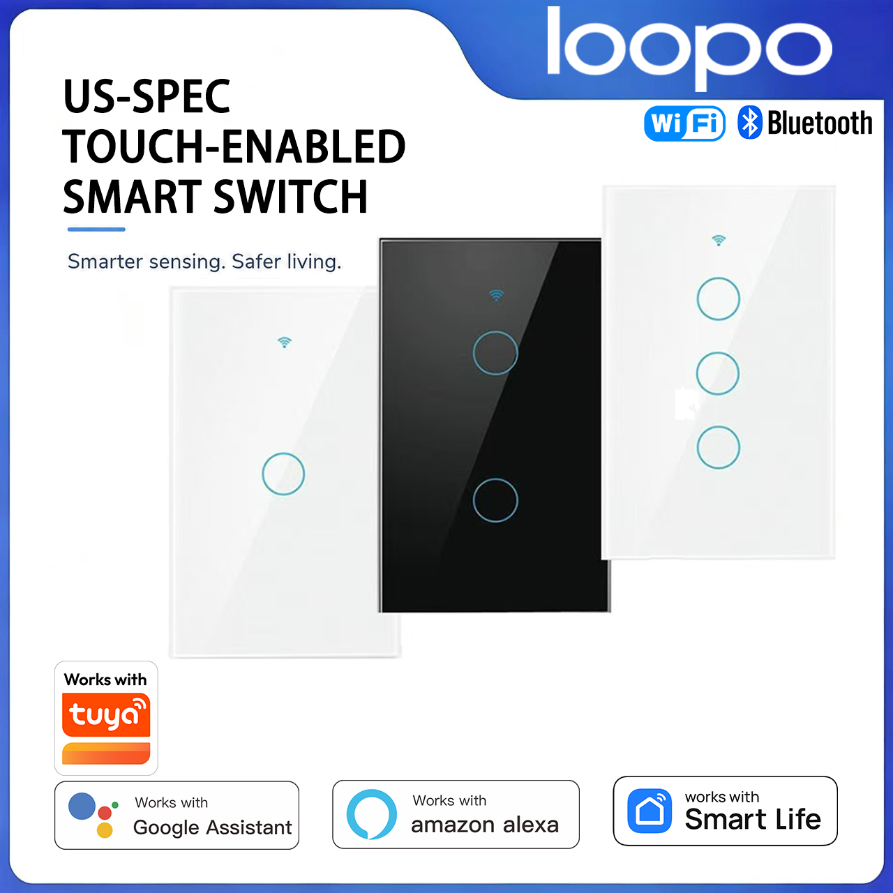 Smart Home Voice Control - Loopo Tuya US-Standard Smart Switch Touch