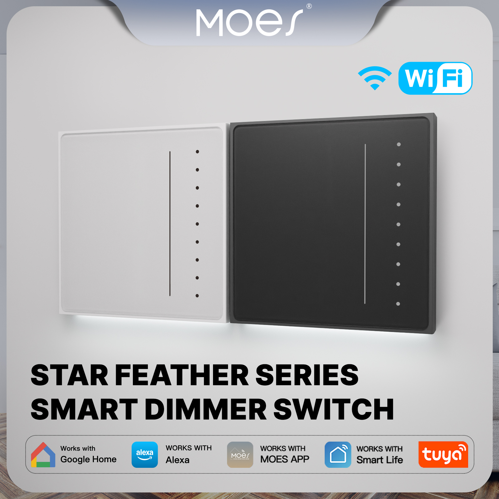 Smart Home Voice Control - MOES Tuya WiFi/Zigbee Star Feather Series