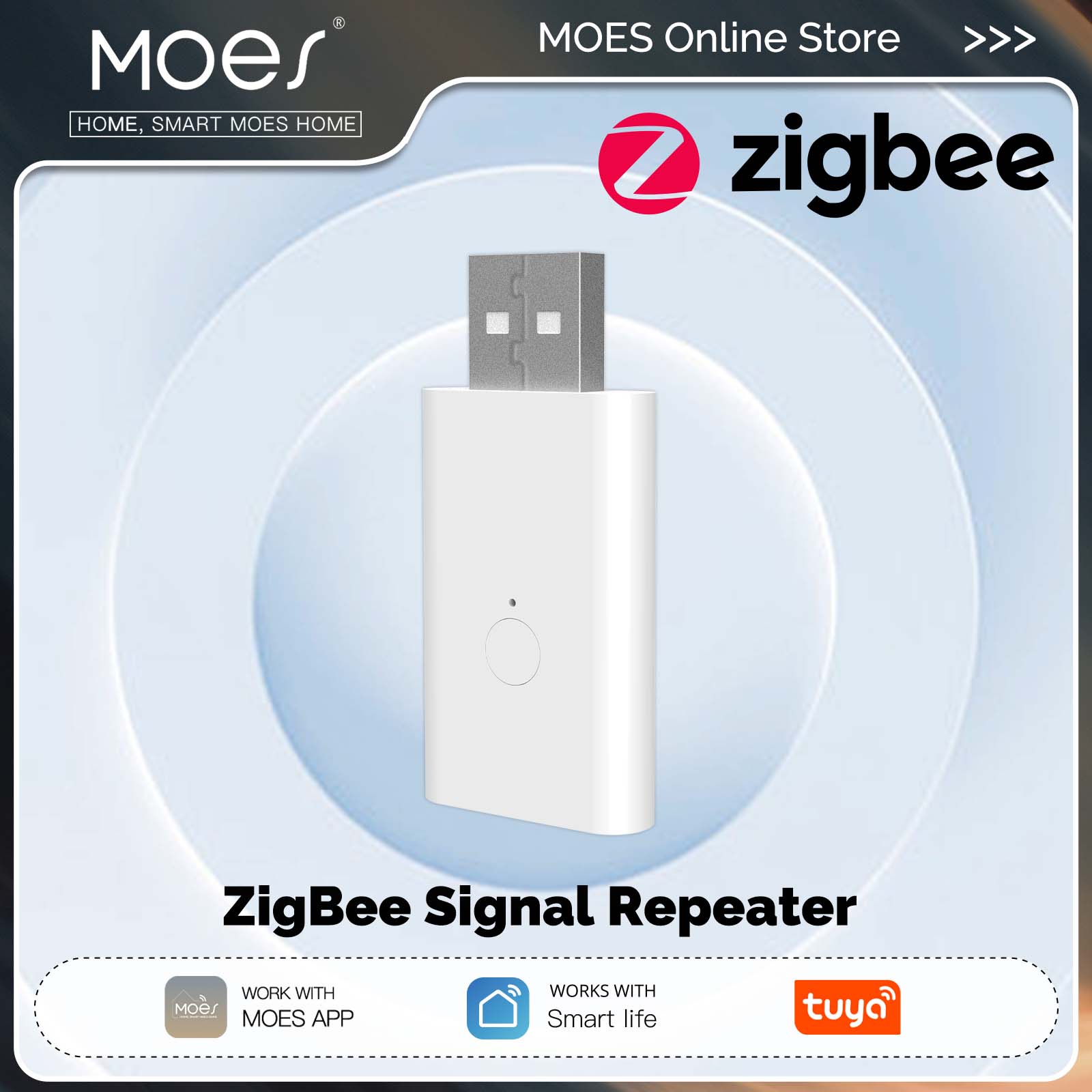Smart Home Zigbee Gateway - MOES Tuya ZigBee3.0 Signal Repeater Amplifier