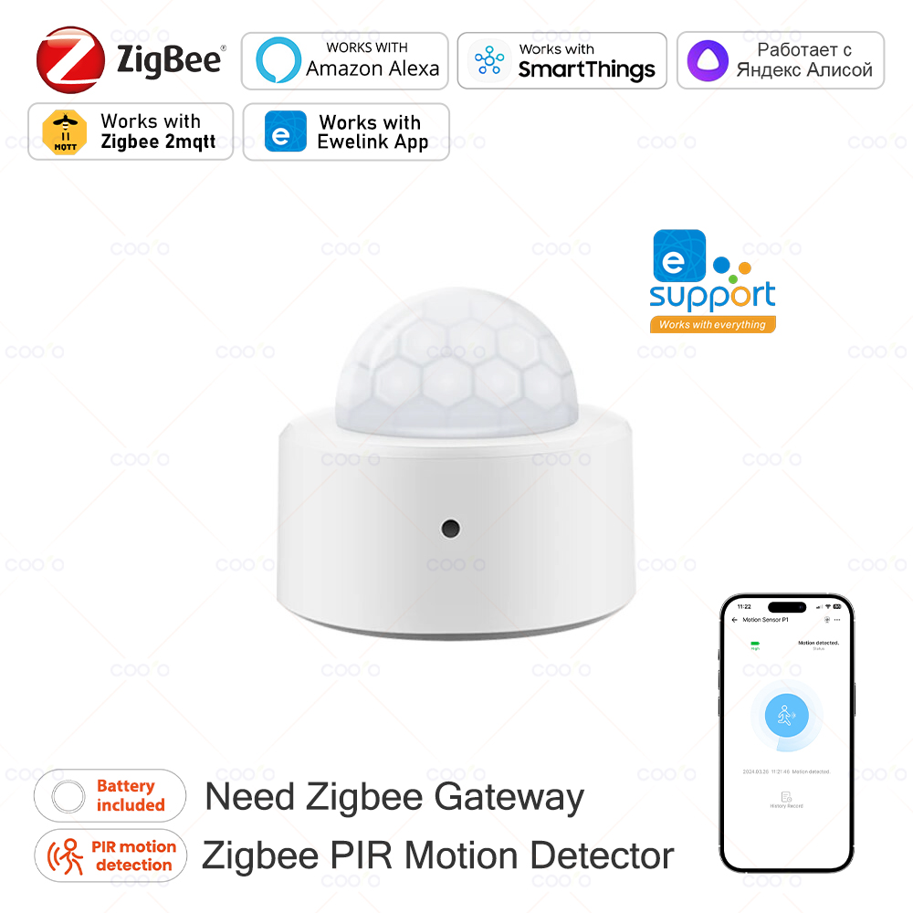 Smart Home Zigbee Gateway - Zigbee Mini PIR Motion Sensor Human