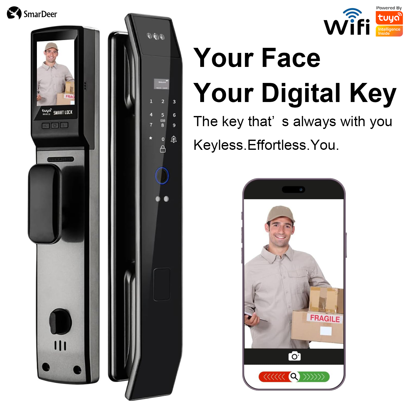 SmaerDeer Smart lock with Came - Wifi Doorbell Camera บทวิจารณ์และราคา