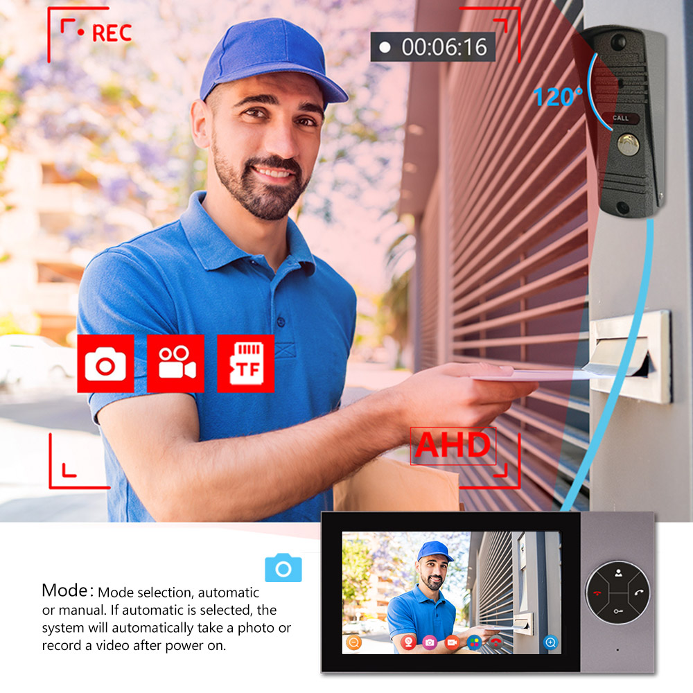 7Inch IPS Screen 2MP 1080P Tuy - Wifi Doorbell Camera บทวิจารณ์และราคา