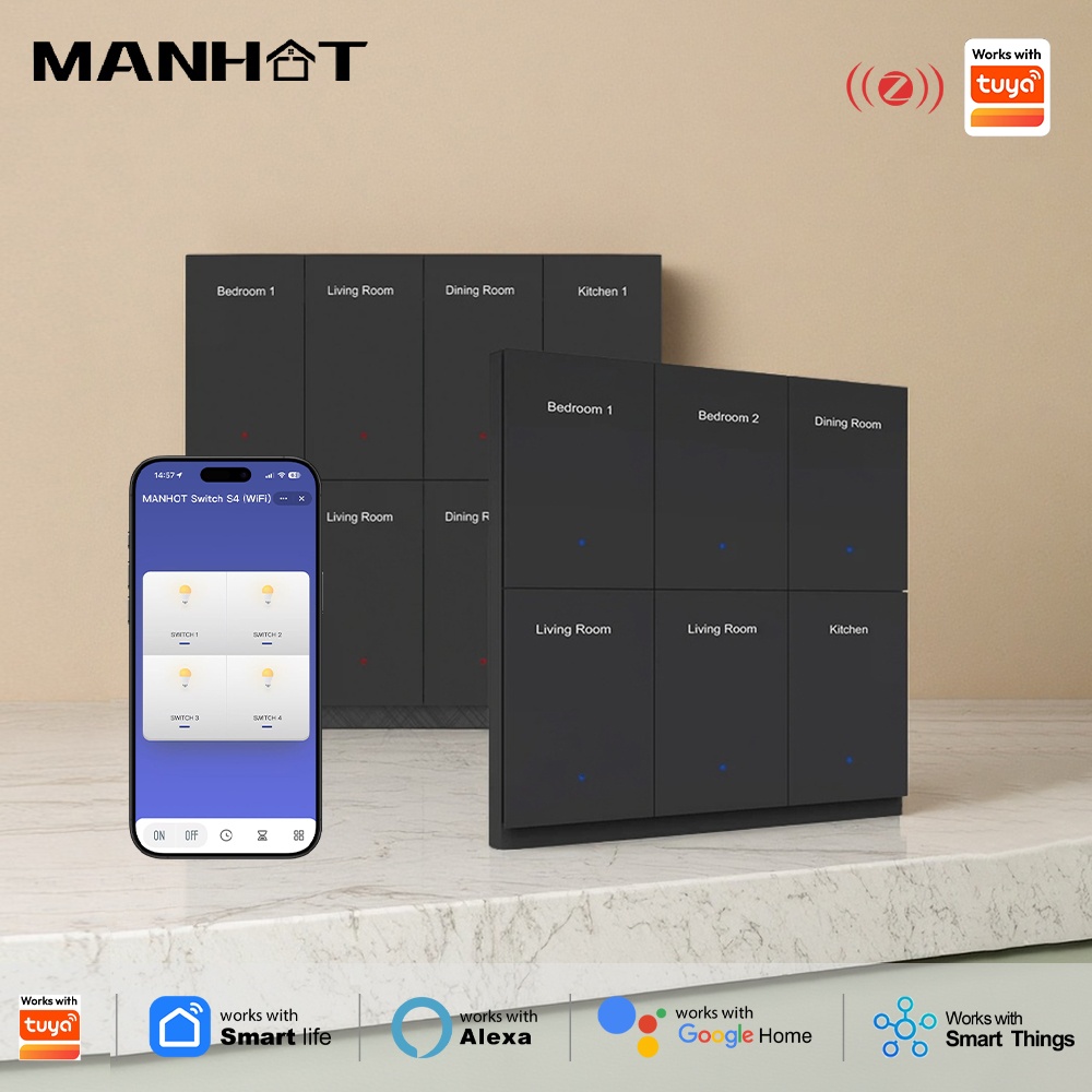 Manhot DIY Name Switch Zigbee  - Smart Home Voice Control บทวิจารณ์และราคา