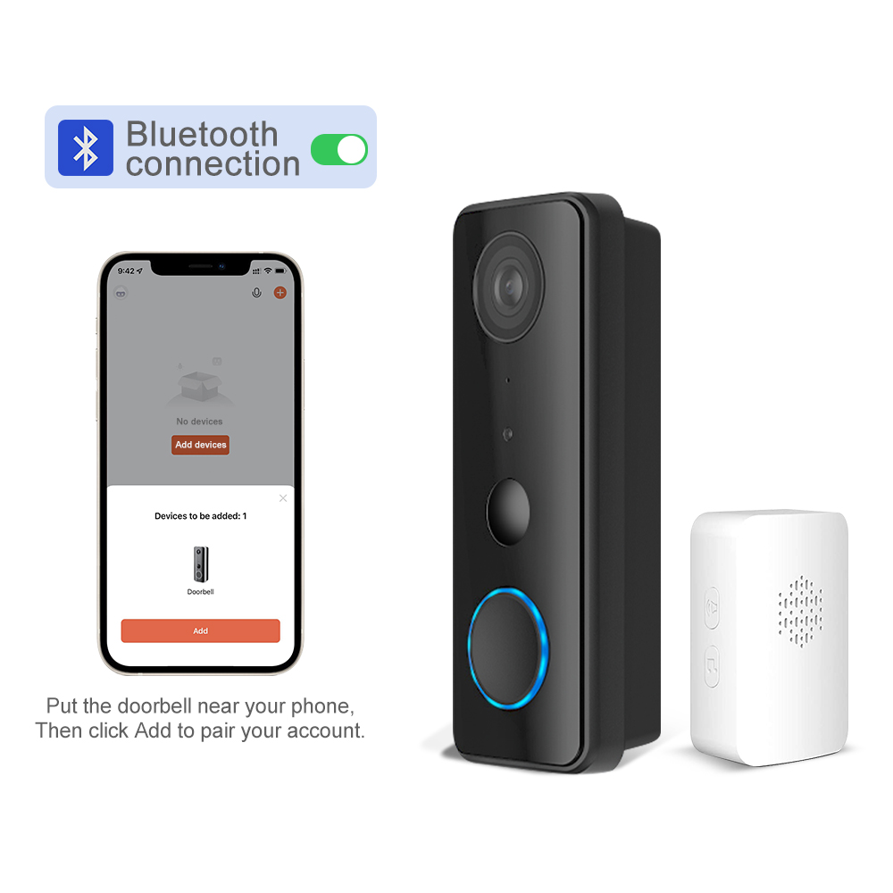 2MP 1080P Tuya APP Bluetooth   - Wifi Doorbell Camera บทวิจารณ์และราคา