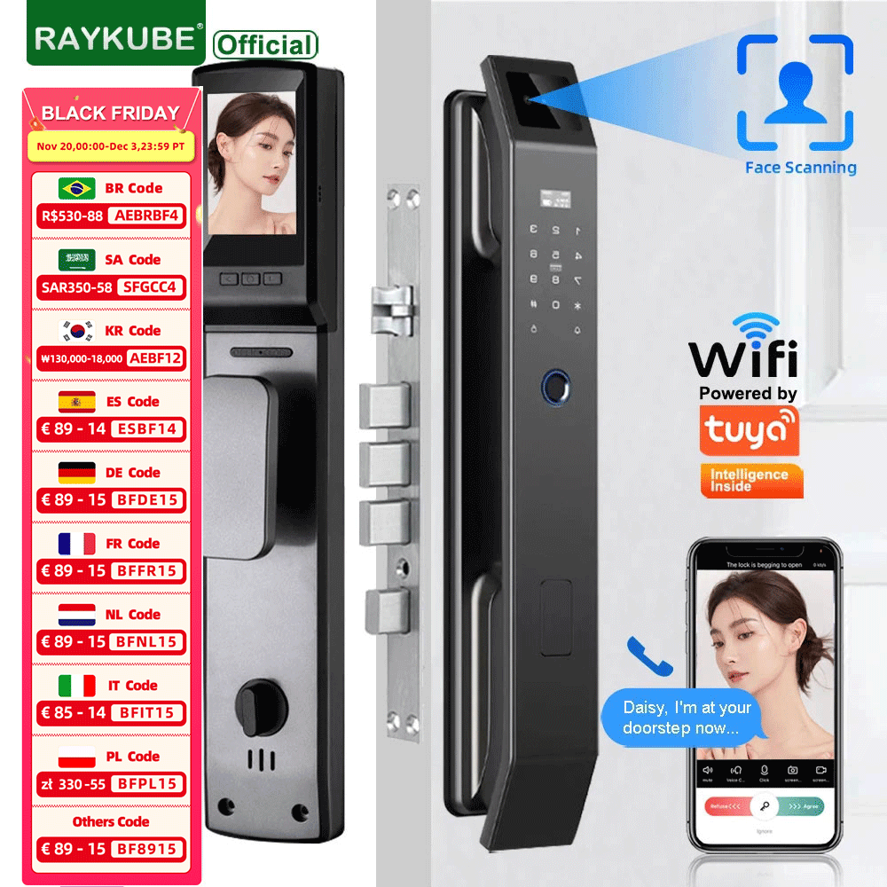 RAYKUBE DF14 Tuya WiFi 3D Face - Wifi Doorbell Camera บทวิจารณ์และราคา