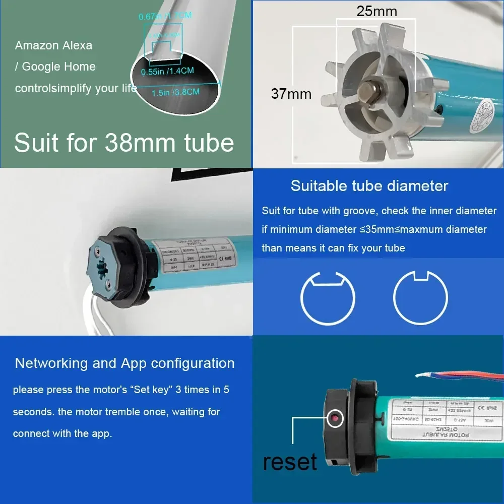 SZMYQ 25mm 2N Tuya Smart Curta - Smart Home Controller บทวิจารณ์และราคา