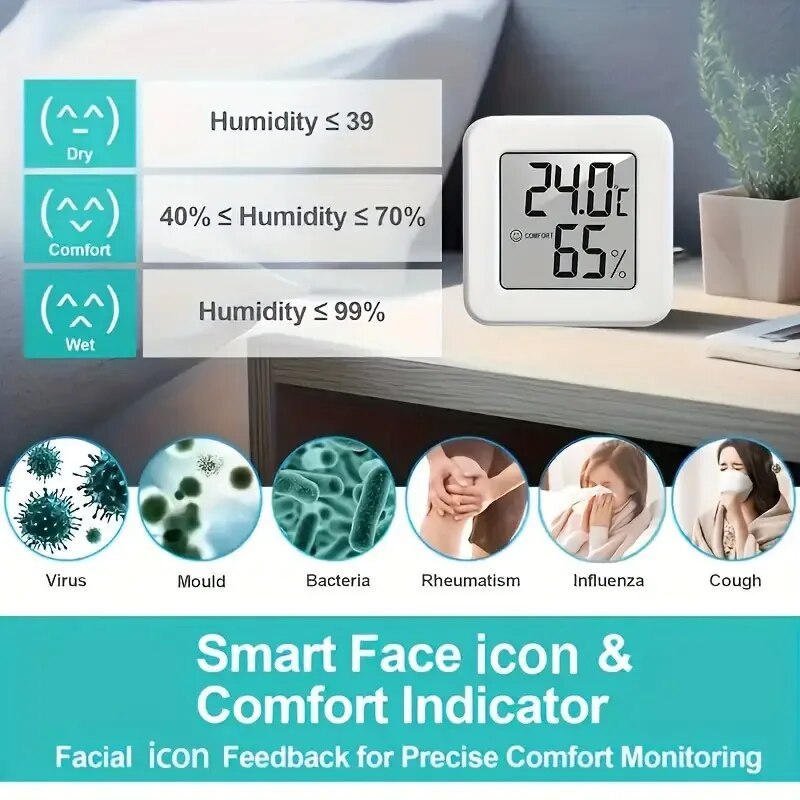 Digital Hygrometer Thermometer - Smart Home Room บทวิจารณ์และราคา
