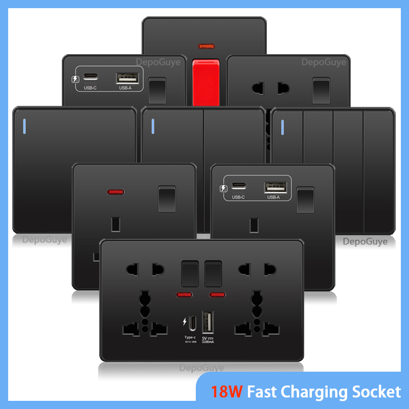 Universal Black USB Type-C 18W - Smart Home Usb บทวิจารณ์และราคา