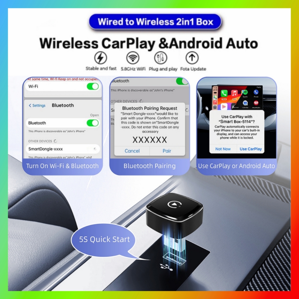 New Wireless CarPlay Android A - Smart Home Usb บทวิจารณ์และราคา