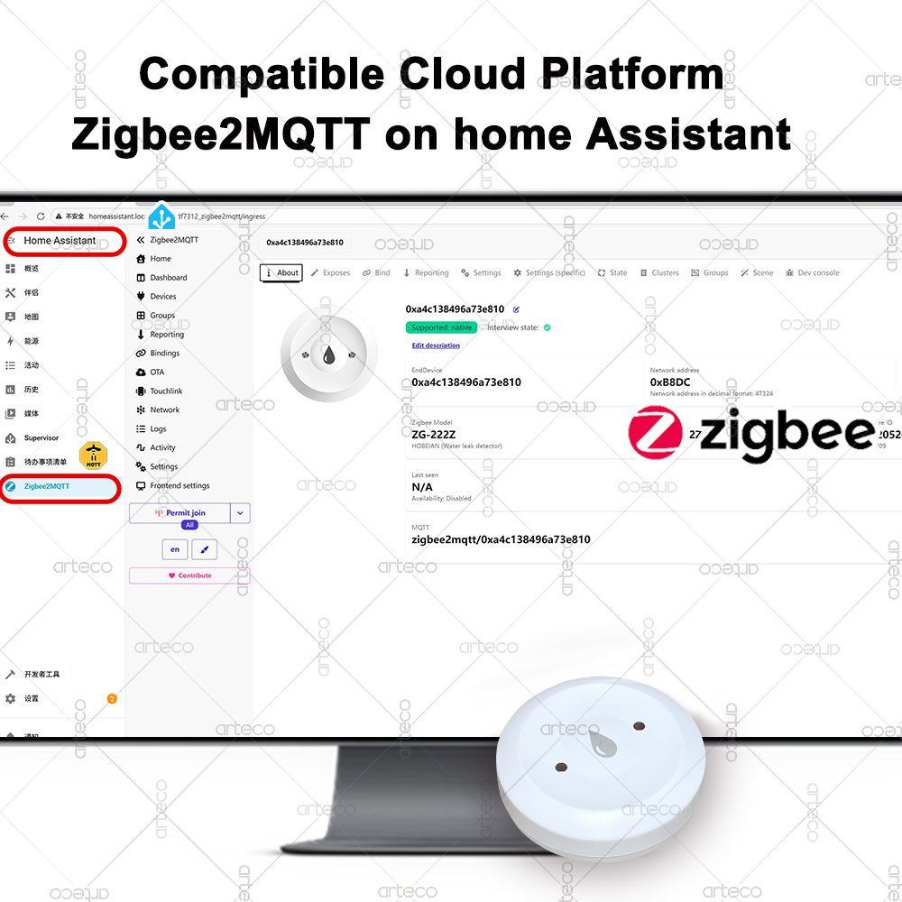 Tuya Smart Zigbee Water Sensor - Smart Home Zigbee Gateway บทวิจารณ์และราคา