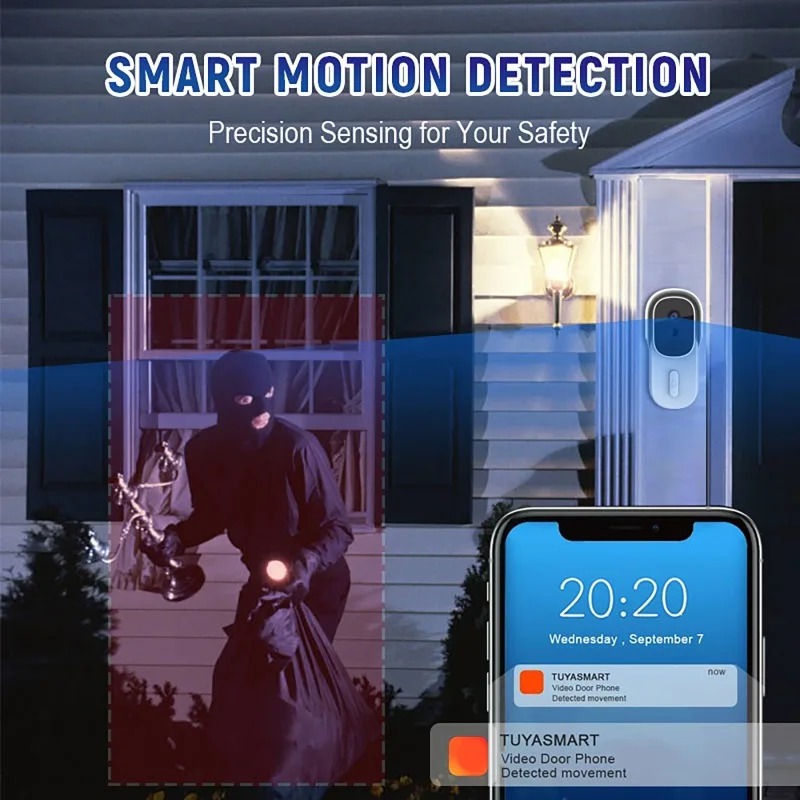 Wide View Tuya Smart Life APP  - Wifi Doorbell Camera บทวิจารณ์และราคา