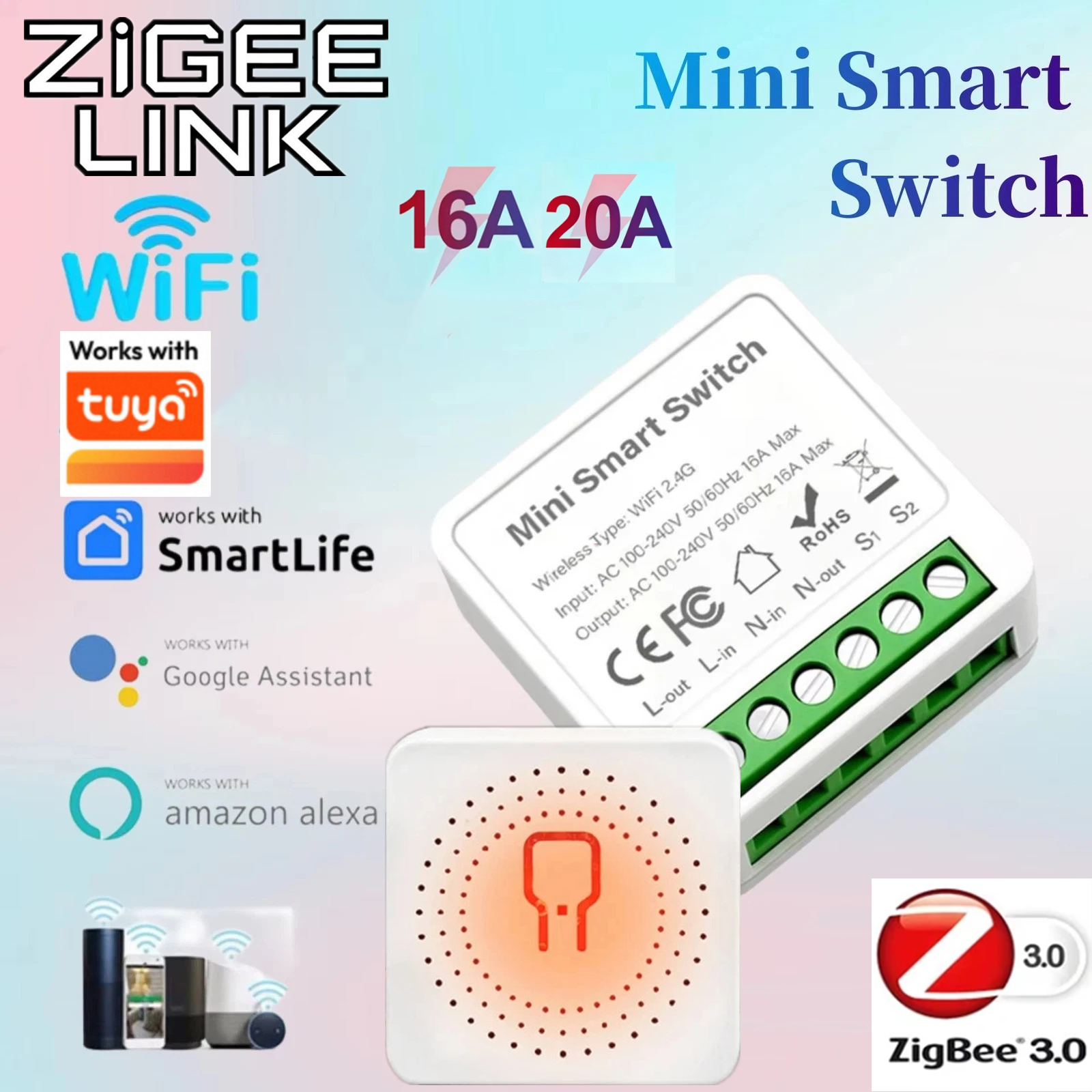 For Tuya Mini Smart WiFi Switc - Smart Home Voice Control บทวิจารณ์และราคา