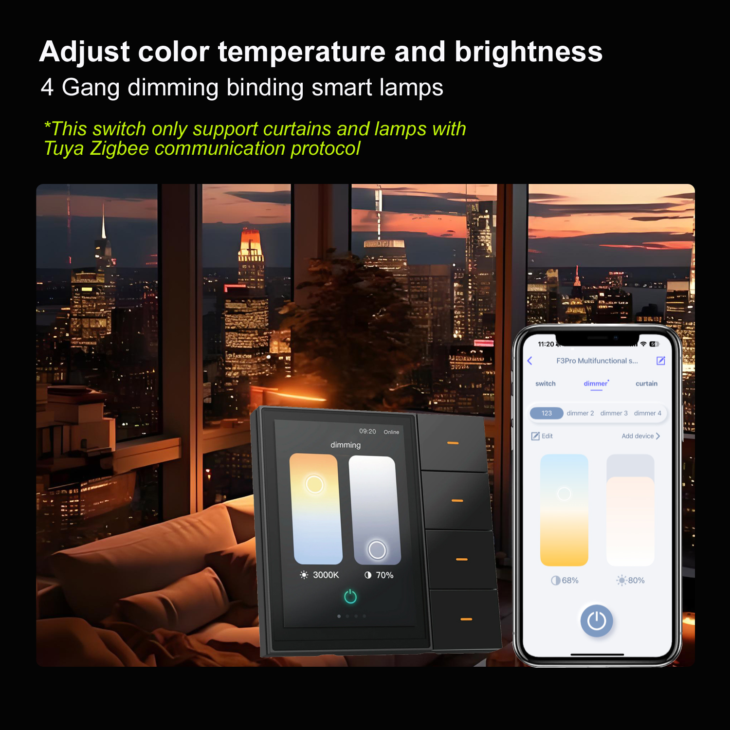 F3-pro Tuya Smart Panel ZigBee - Smart Home Room บทวิจารณ์และราคา