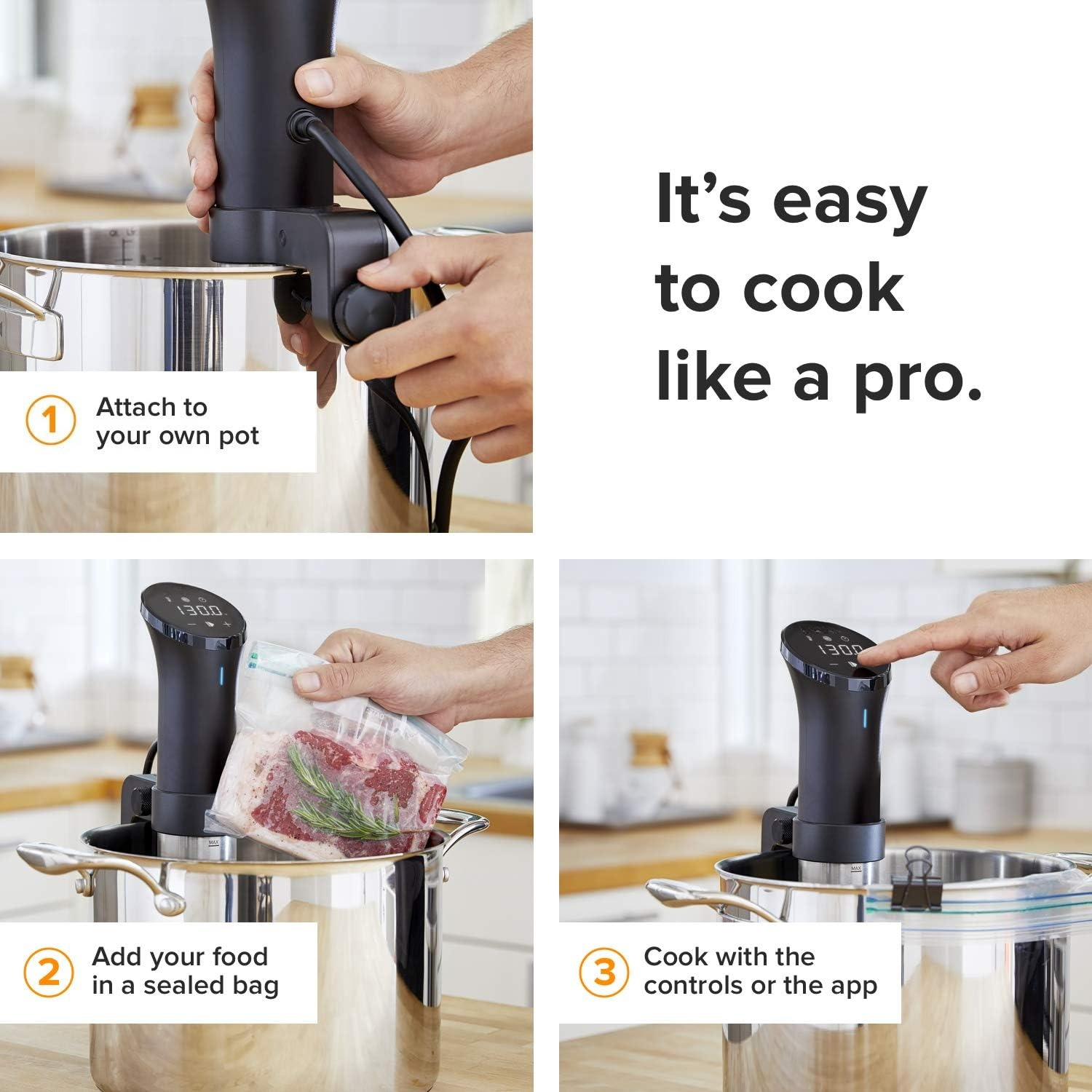 1000W Sous Vide Precision Cook - Smart Home Kitchen บทวิจารณ์และราคา