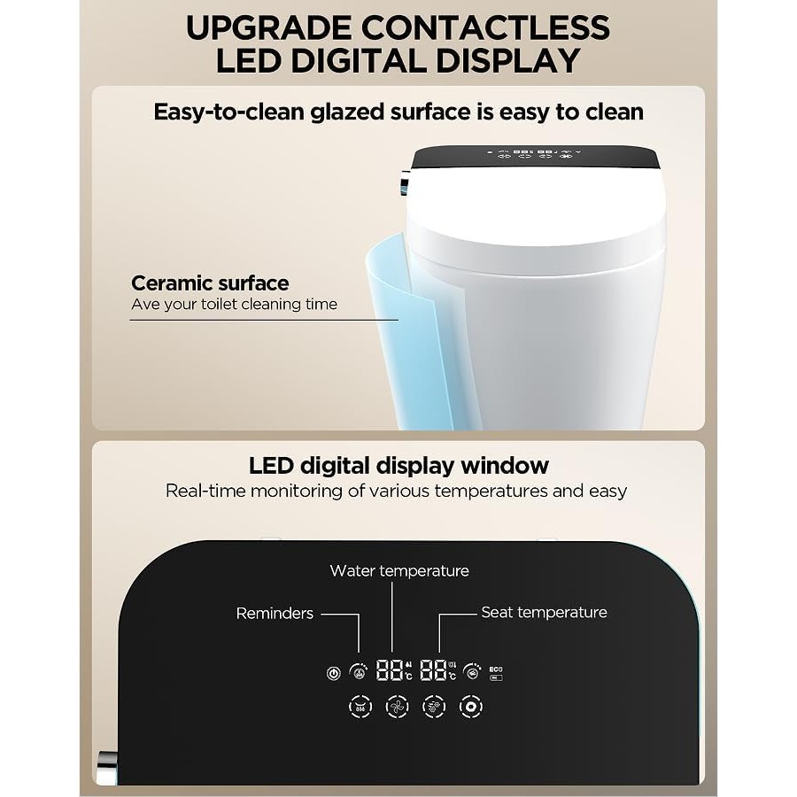Bathroom smart toilet with hea - Smart Home Controller บทวิจารณ์และราคา