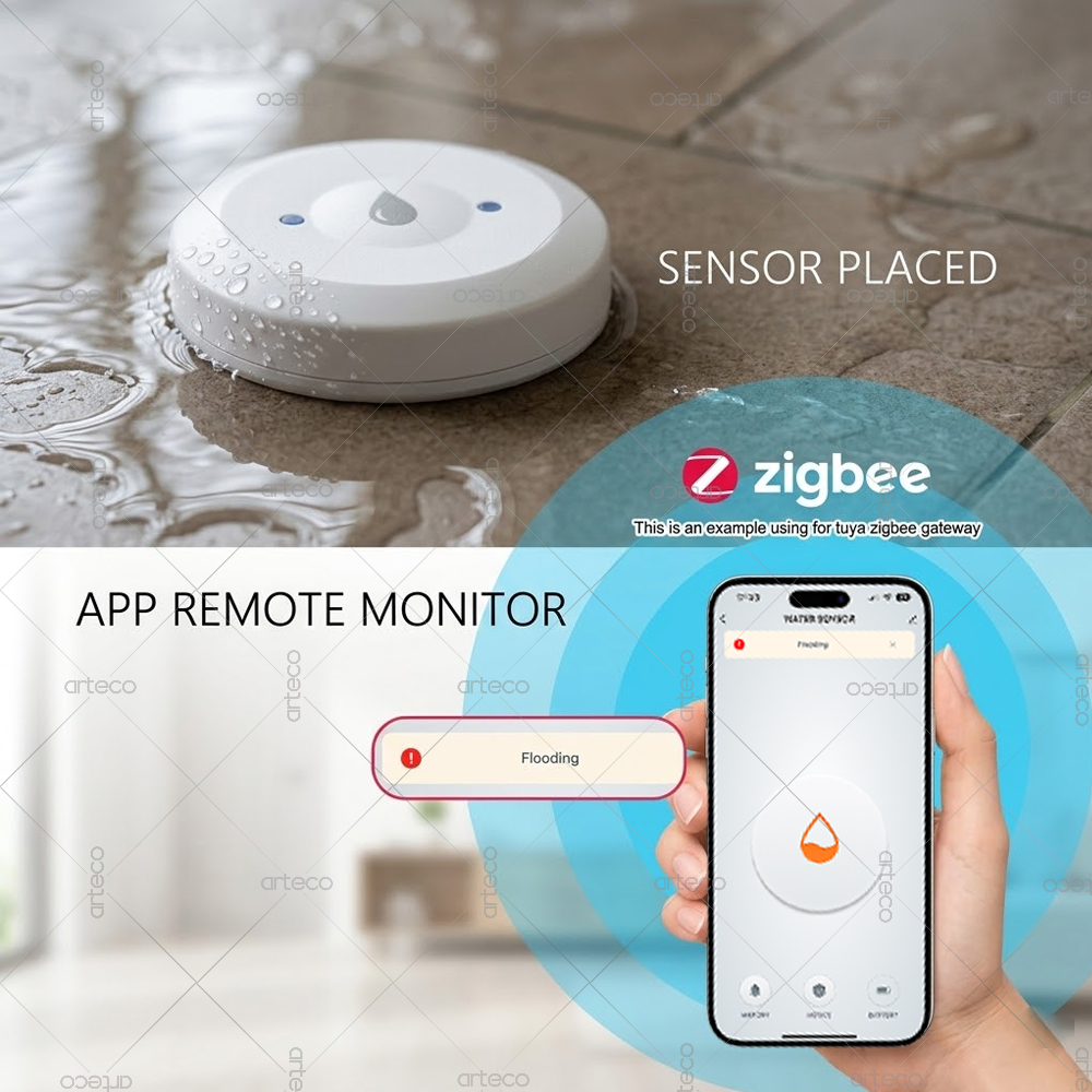 Zigbee Water Leak Sensor Flood - Smart Home Kitchen บทวิจารณ์และราคา