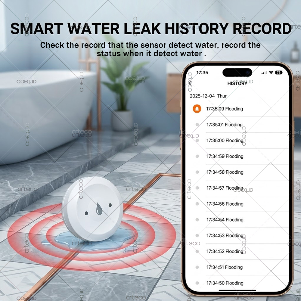 Zigbee Water Leak Sensor Flood - Smart Home Kitchen บทวิจารณ์และราคา