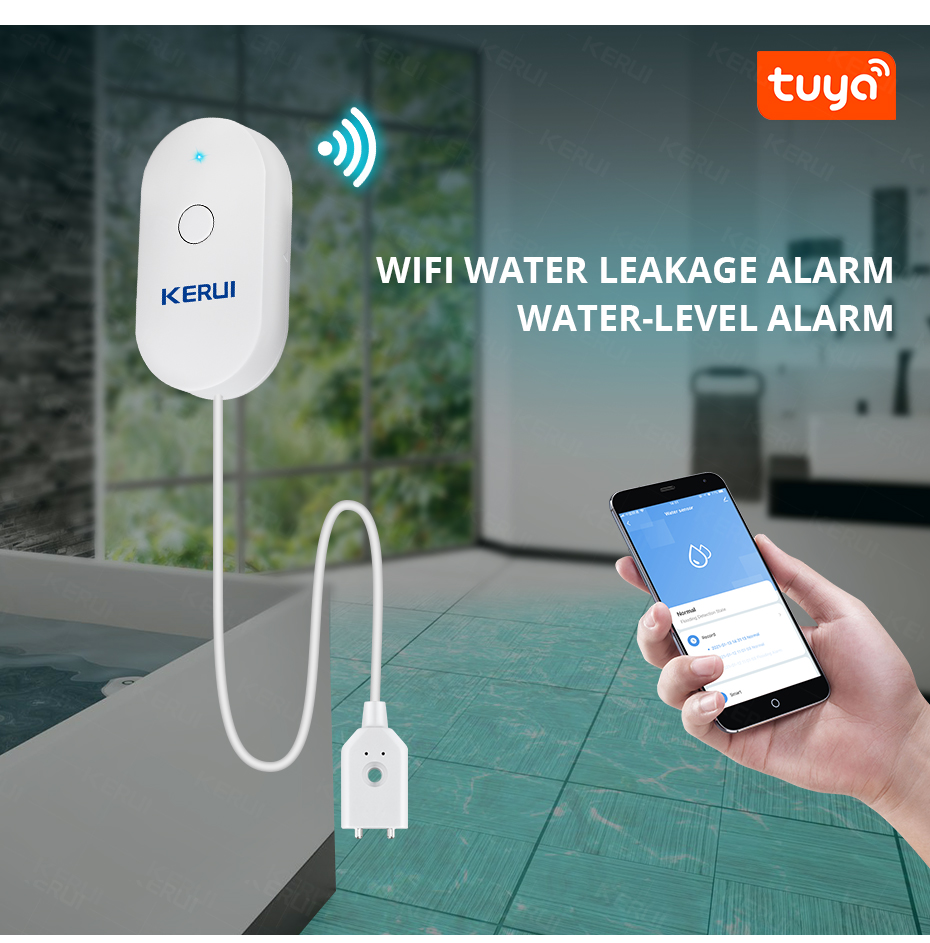 KERUI Smart  WiFi Water Sensor - Smart Home Kitchen บทวิจารณ์และราคา