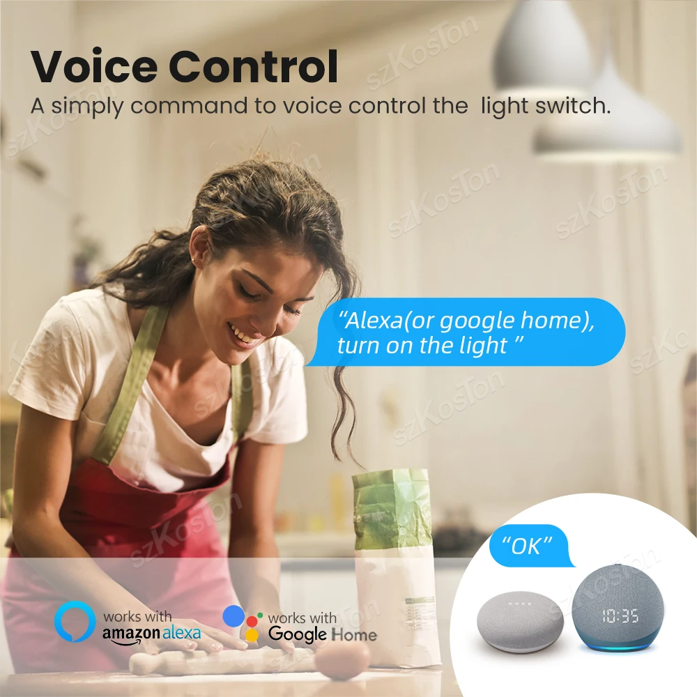 16A Tuya WiFi Smart Switch Mod - Smart Home Voice Control บทวิจารณ์และราคา