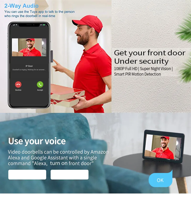 Door Intercom Doorbell, 10.1 I - Wifi Doorbell Camera บทวิจารณ์และราคา