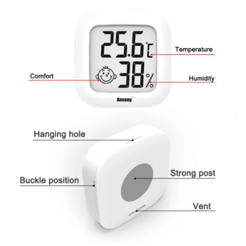 LCD Digital Thermometer Hygrom - Smart Home Room บทวิจารณ์และราคา
