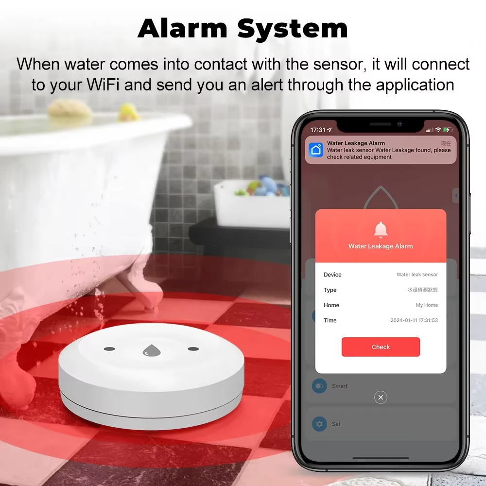 Tuya ZigBee 3.0 Water Leak Det - Smart Home Kitchen บทวิจารณ์และราคา
