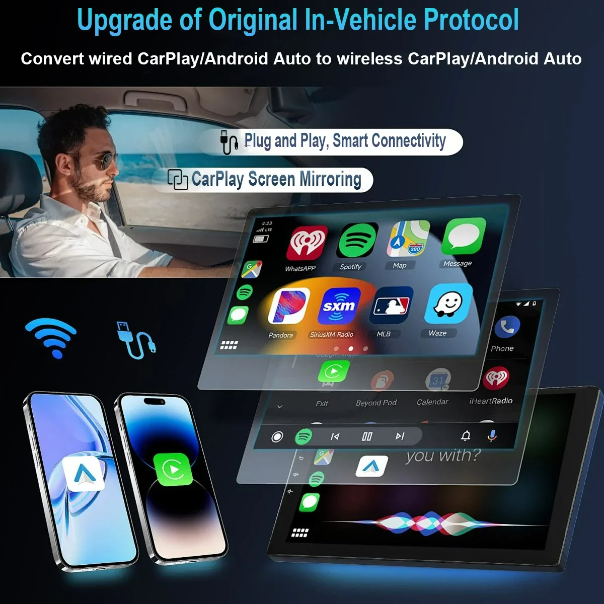 4+64G Wireless CarPlay Android - Smart Home Tv บทวิจารณ์และราคา