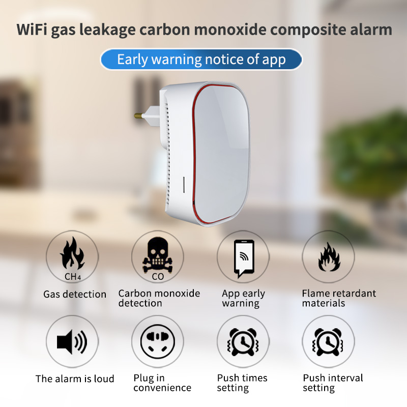 Wifi CH4 Natural Gas Leak Sens - Smart Home Kitchen บทวิจารณ์และราคา