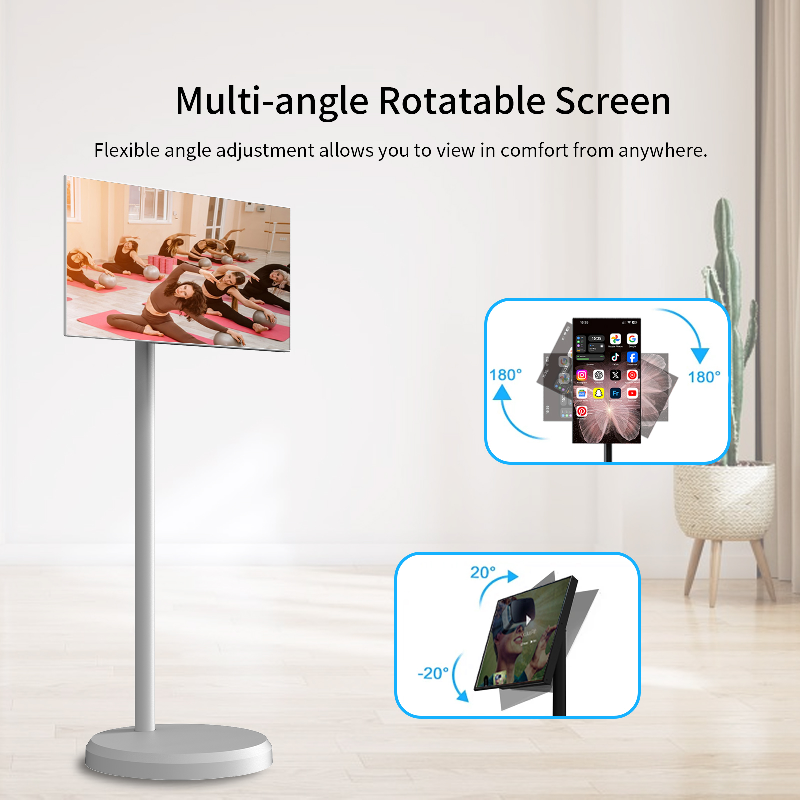 21.5 24 27 32 Inch HD Android  - Smart Home Tv บทวิจารณ์และราคา