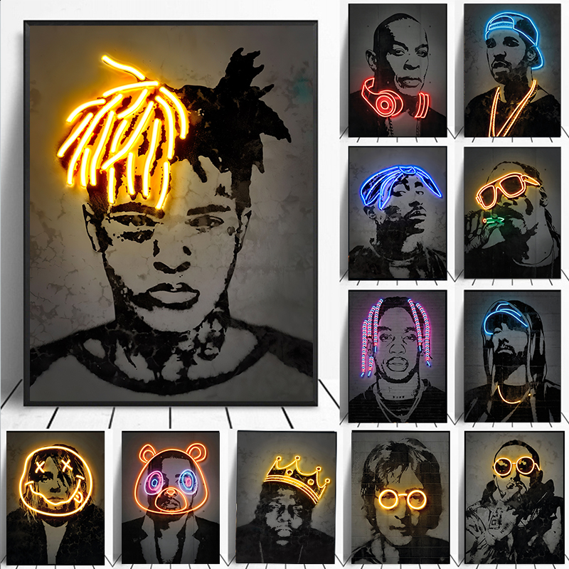 Abstract Neon Rapper Star Post - Smart Home Room บทวิจารณ์และราคา
