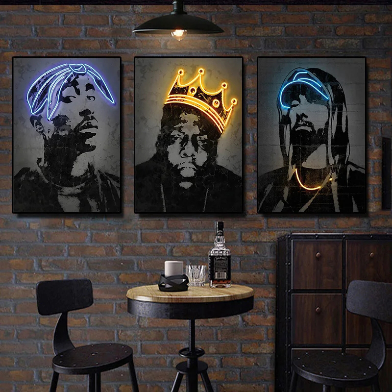Abstract Neon Rapper Star Post - Smart Home Room บทวิจารณ์และราคา