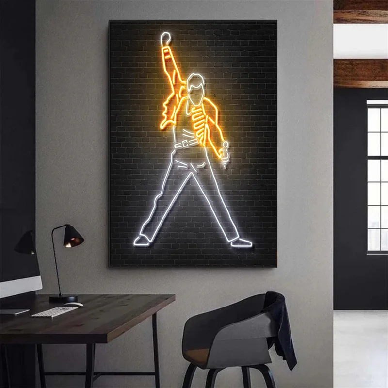 Abstract Neon Rapper Star Post - Smart Home Room บทวิจารณ์และราคา