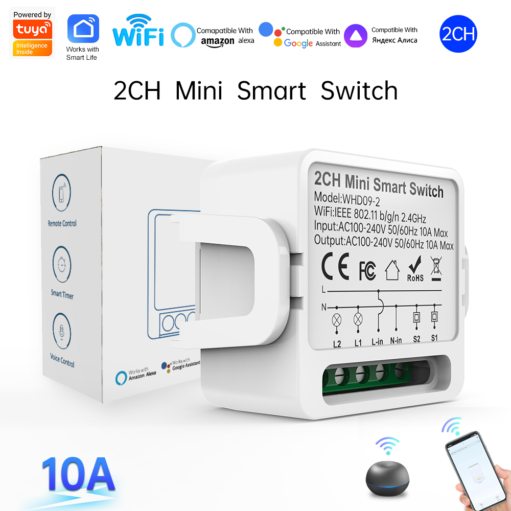 2 Way Tuya smart swtich 2Gang  - Smart Home Voice Control บทวิจารณ์และราคา