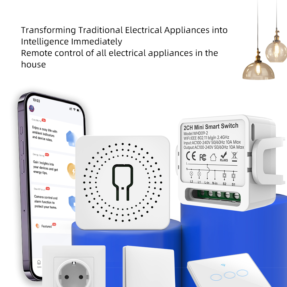 2 Way Tuya smart swtich 2Gang  - Smart Home Voice Control บทวิจารณ์และราคา