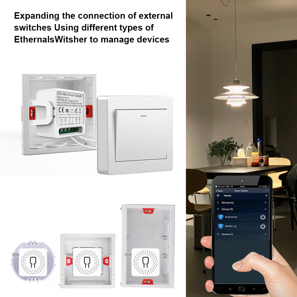 2 Way Tuya smart swtich 2Gang  - Smart Home Voice Control บทวิจารณ์และราคา