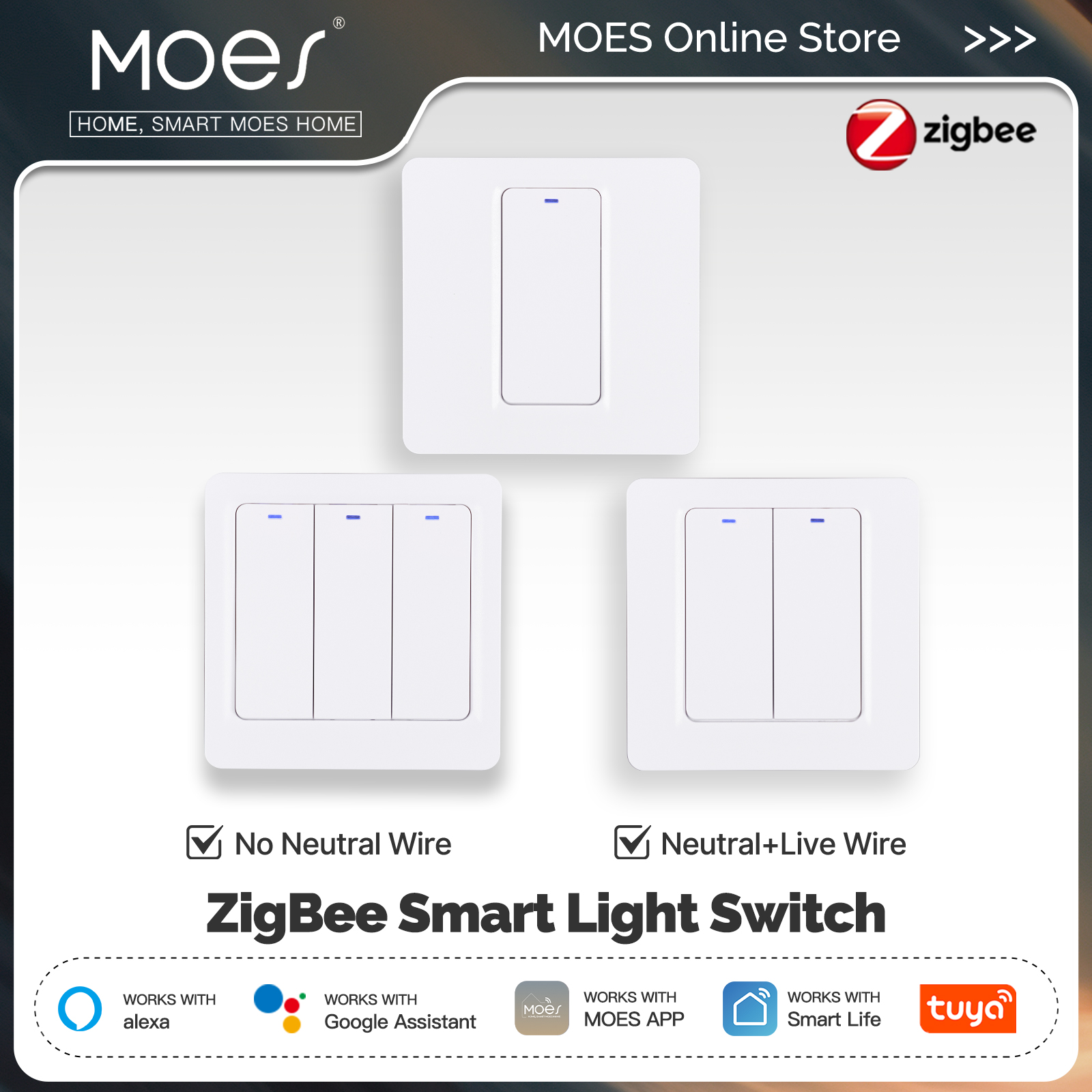 MOES ZigBee Smart Light Switch - Smart Home Voice Control บทวิจารณ์และราคา