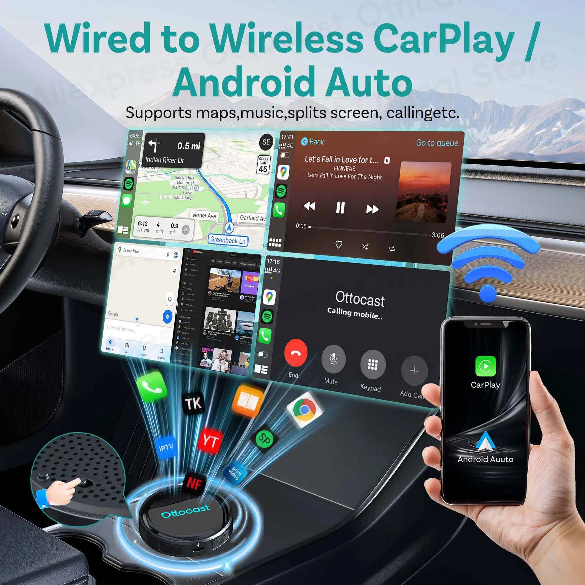 OTTOCAST P3 PRO AI Box Android - Smart Home Tv บทวิจารณ์และราคา